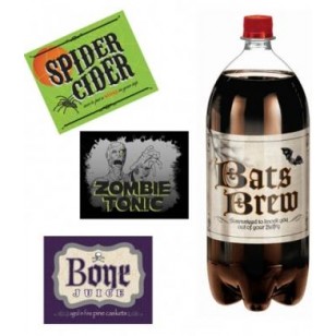 Halloween Shocktails Bottle Labels